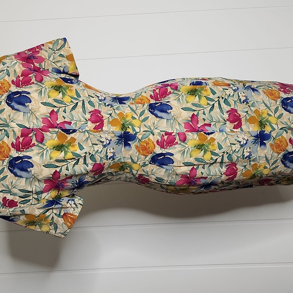 1980s 100% Silk Floral Fitted Midi Dress. Office Summer Dress High Quality Dress - Picture 5 of 12